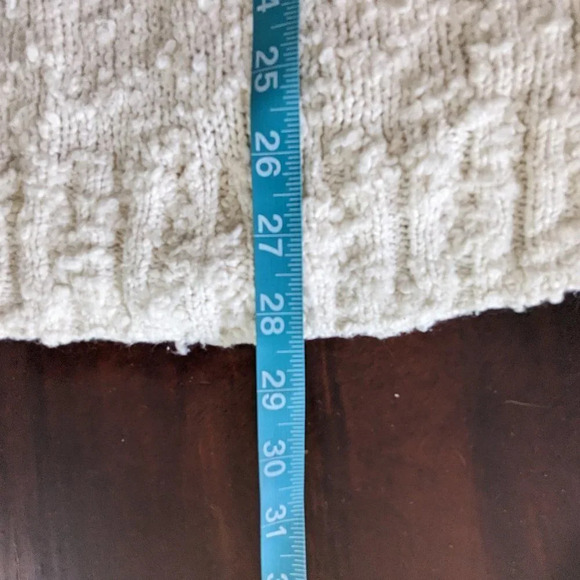 Cardigan Cream Full Zip Front Chunky Popcorn Knit size Medium - Picture 8 of 9